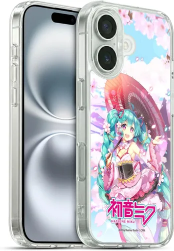 Vista 210 de Head Case Designs Licencia Oficial Hatsune Miku Gráficos Lindos Carcasa de Gel [Protección de Grado Militar] Compatible con Apple iPhone 7