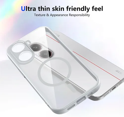 Vista 116 de Funda magnética transparente compatible con Xiaomi 17T, color negro 2 en 1 PC + TPU cubierta de teléfono a prueba de golpes, carcasa protectora