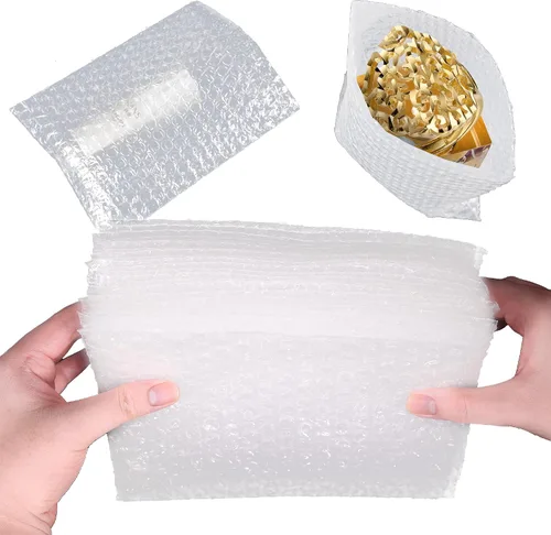 Vista 3 de 100 bolsas de burbujas de 4 x 6 pulgadas, pequeñas bolsas de burbujas transparentes, bolsas de amortiguación de burbujas de doble pared