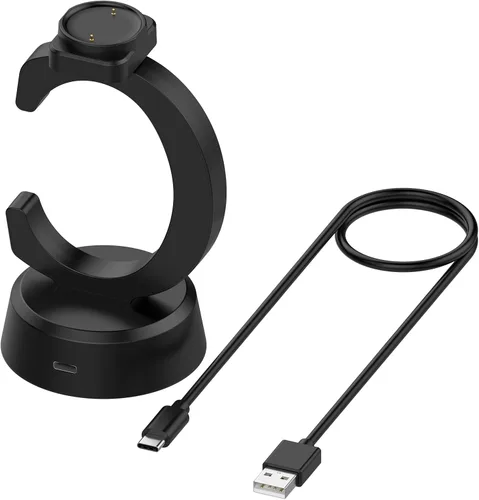 Vista 7 de Base de carga para Amazfit Bip 6/Active 2/Active 2 Square Smartwatch, reemplazo del cargador Soporte de carga magnético mejorado para reloj