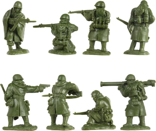 Vista 5 de BMC Korean War Winter Battle - 16pc OD Green United States Soldier Figures