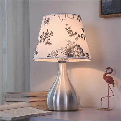 Vista 2 de Lámpara de mesa tradicional, moderna, estilo de lámpara de mesita de noche, romántica, cálida, luz de noche, sala de estar, estudio, lampara