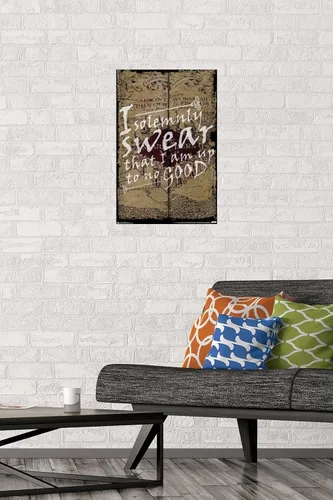 Vista 2 de Trends International Harry Potter - The Marauder's Map - I Solemnly Swear Wall Poster, 14.725" x 22.375", Premium Unframed Version Versión premium