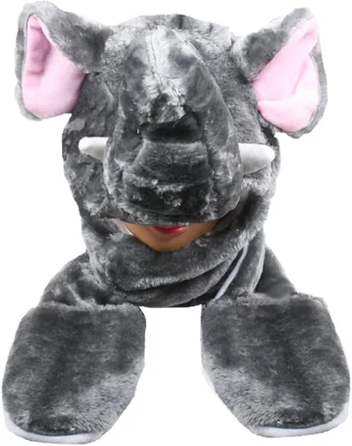 Vista 2 de Silver Fever - Gorro de felpa suave con orejeras integradas bufanda guantes