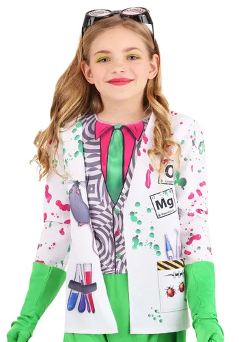 Vista 4 de Disfraz de Científica Loca para Niña Multicolor