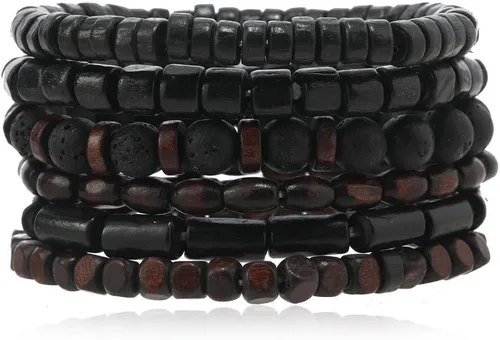 Vista 35 de Pulsera Gótica Ajustable de Cuero Trenzado Punk Multicapa de Estilo Grunge, Conjunto de Pulseras Emo con Brazalete de Metal, Envoltura