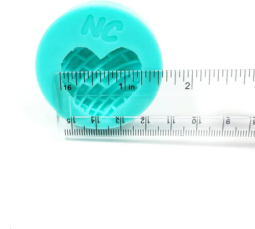 Vista 3 de Corazón de pan Concha Molde de silicona multiproyecto MS (propósito general, pequeño (1.1 pulgadas)) NC038
