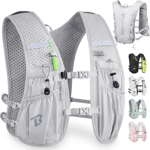 Vista 22 de BECOJADDE Chaleco de Hidratación Mochila para Correr para Hombres Mujeres, Mochila de Hidratación Ligera de 5L para Correr, Chaleco de Hidratación