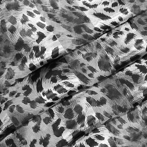 Vista 5 de Evening Elegance Bufandas largas de gasa de satén sedoso con estampado animal, varios estilos