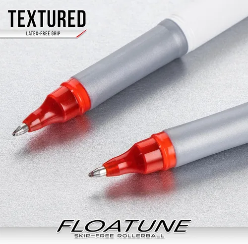 Vista 4 de Pentel Floatune Rollerball, punta media de 0.8 mm, tinta negra, paquete de 8 bolígrafos (BY108PF8A)