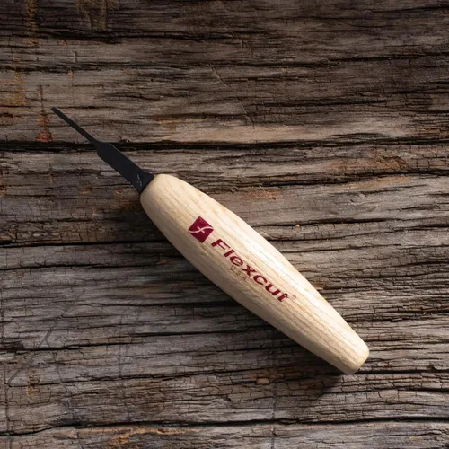 Vista 3 de Flexcut Cinceles para tallar madera Micro cincel, 1/16 pulgadas (0.059 in) Cuchilla de corte de acero de alto carbono 1095 Razor Sharp