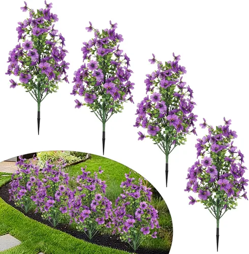 Vista 49 de RECUTMS Guirnalda artificial de otoño, plantas de vegetación sintética 1 pieza seda marrón