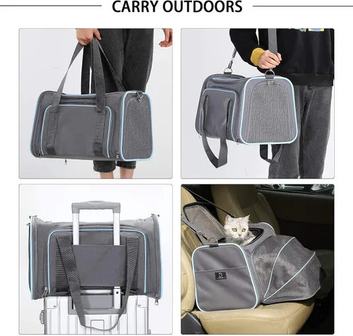 Vista 6 de A 4 Pet Airline Approved Cat Carrier, Soft-Sided, Washable, for Cats