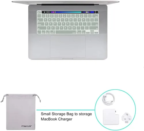Vista 6 de MOSISO Funda compatible con MacBook Pro de 16 pulgadas 2020 2019 versión A2141 con Touch Bar Touch ID, funda protectora de plástico rígido