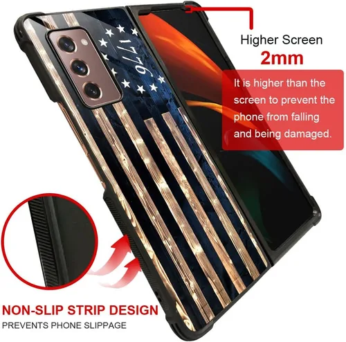 Vista 2 de DAIZAG Funda compatible con Samsung Galaxy Z Fold 2 5G, protección completa, a prueba de golpes, antiarañazos, funda de poliuretano termoplástico