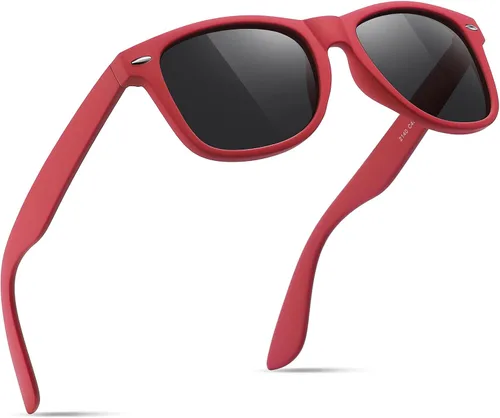 Vista 67 de FEIDUSUN Lentes de sol polarizados para hombre y mujer, lentes de sol retro negros para conducir, pescar, protección UV