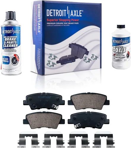Vista 131 de Detroit Axle - Kit de freno delantero para Dodge Ram 1500 Durango Dakota Chrysler Aspen Dakota Driver Side Disco Freno Pinza de freno de cerámica
