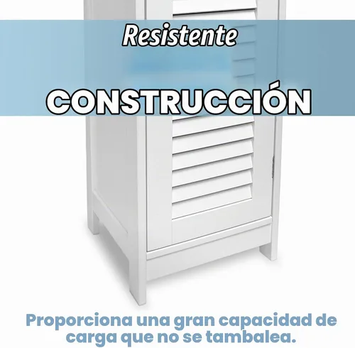 Vista 5 de MICRODRY Armario estrecho de almacenamiento para baño con puerta de rejillas, cajones y estantes, almacenamiento de baño, diseño funcional compacto