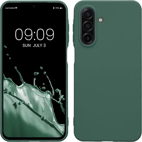 Vista 145 de kwmobile Funda compatible con Samsung Galaxy A12 - Funda protectora de silicona TPU suave y delgada - Azul Báltico