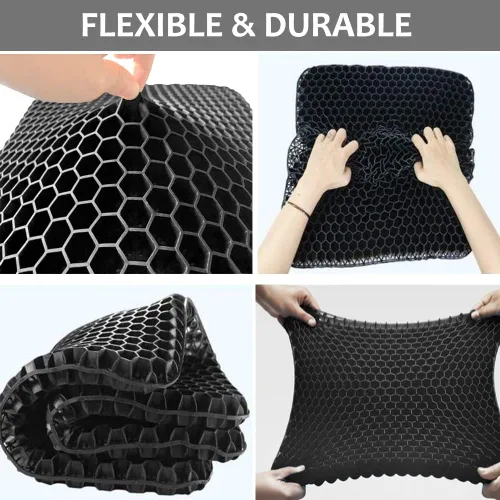 Vista 3 de Cojín de asiento de gel para alivio de presión sentado durante mucho tiempo (extra grueso y suave), cojín para silla de ruedas para úlceras por