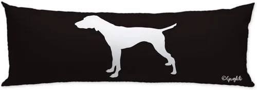 Vista 13 de Funda de almohada con silueta de galgo italiano, color blanco, con cremallera, para decoración del hogar, sofá, cama, 20 x 54 pulgadas 10