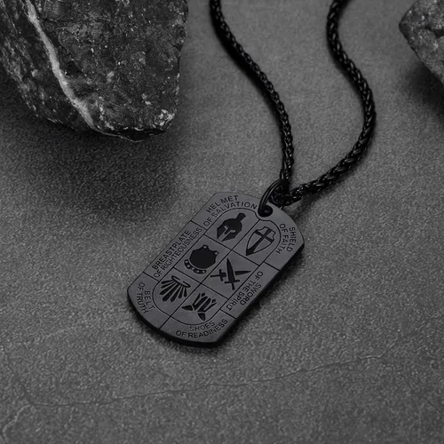 Vista 8 de FaithHeart Collar de sello de caballeros templarios, joyería de Cristo compañeros soldados para hombres y mujeres con delicado embalaje de regalo