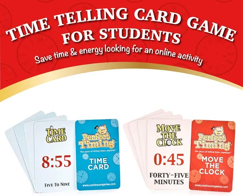 Vista 6 de Continuum Games Perfect Timing Game - Juego de mesa cooperativo Tell Time para niños - Divertido juego educativo familiar para aprender a leer un
