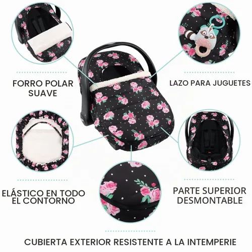 Vista 4 de The Peanutshell Funda de asiento de automóvil – Fundas protectoras para bebé, accesorios fáciles de limpiar, resistente a la intemperie, asiento