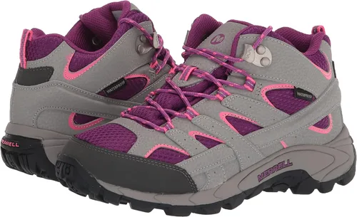 Vista 7 de Merrell Botas de senderismo unisex Core Moab 2 Mid WTRPF para niños, PalomaBerry, 12.5 Big Kid