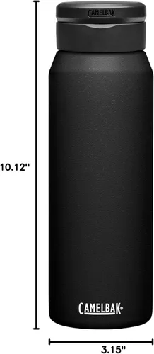 Vista 8 de CamelBak Fit Cap - Botella de agua aislada al vacío de acero inoxidable, 32 onzas, color negro Wild Strawberry