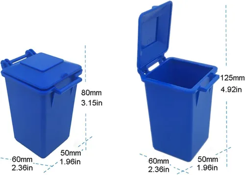 Vista 8 de Mini cubo de basura vehículo juguete conjunto - Niños simulan jugar reciclaje ABS camión conjunto