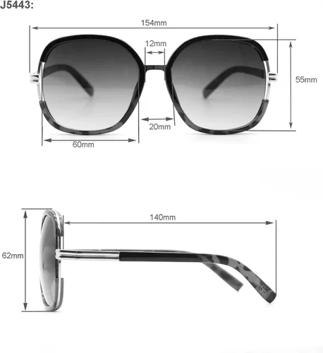 Vista 19 de essica Simpson J6214 - Gafas de sol cuadradas de gran tamaño para mujer