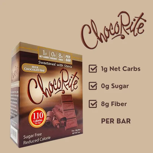 Vista 6 de CHOCORITE Chocolate sólido sin azúcar – Cinco barras de 1 onza – cinco sabores para elegir (caja de chocolate con leche de 5 barras de 1 onza)