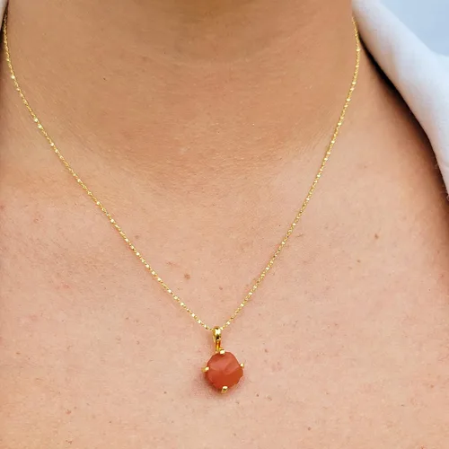 Vista 126 de Juego de joyas de piedras preciosas crudas reales con plata de ley 925 chapada en oro real, collar y aretes de piedra natal, regalo para ella por