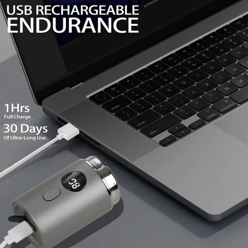 Vista 4 de Mini afeitadora eléctrica portátil para hombres y mujeres, maquinilla de afeitar eléctrica recargable por USB, recortadora individual de bolsillo