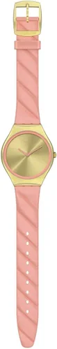 Vista 2 de Swatch Skin Irony St Correa de acero de cuarzo rosa 18 reloj casual modelo SYXG114 Amarillo