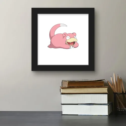 Vista 5 de Trends International Gallery Pops Pokemon - Póster de pared de Slowpoke, 12 x 12 pulgadas, versión enmarcada en negro Versión con marco negro