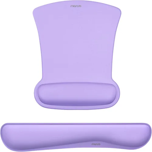 Vista 8 de MOSISO Juego de Reposamuñecas para Teclado y Mouse, Alfombrilla Ergonómica con Base Antideslizante para Alivio del Dolor en Casa/Oficina y Escritura
