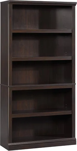 Vista 17 de Estantería de 5 niveles de Sauder, estantería de madera multiusos para oficina en casa, sala de estar, en castaño tiza