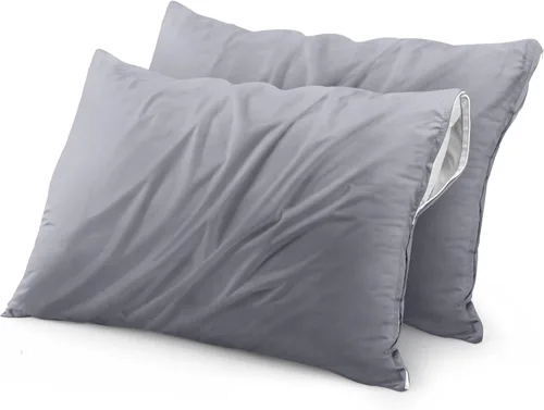 Vista 14 de Utopia Bedding - Fundas impermeables para almohadas (sin insertos de almohada) con cremallera europea (paquete de 2, blanco), fundas de almohada