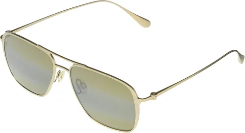 Vista 2 de Maui Jim Gafas de sol polarizadas de aviador para hombre y mujer, ajuste extra grande Negro mate/gris neutro polarizado