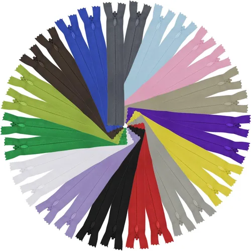 Vista 17 de DOITEM - Cremalleras invisibles para costura, 45 unidades de 10 pulgadas, cremalleras invisibles de nailon multicolor para coser y manualidades, 15