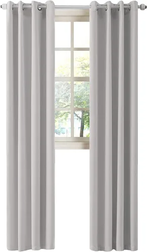 Vista 103 de LA PALMA Cortinas opacas con aislamiento térmico y ojales, para sala de estar, dormitorio, paquete de 2 paneles