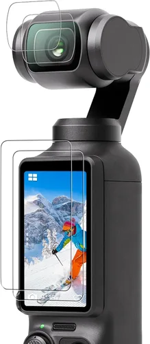 Vista 8 de CYNOVA DJI Osmo Pocket 3 Protector de Pantalla, Protector de Lente para DJI Osmo Pocket 3 Accesorios con Película de Pantalla LCD de Vidrio