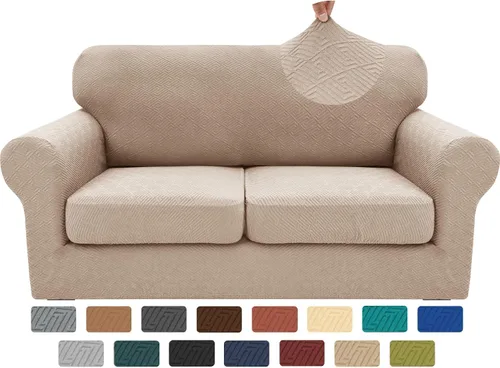 Vista 34 de XINEAGE Funda de diván para sofá en forma de L, fundas de sofá modular para mascotas, funda de asiento de sofá antideslizante lavable, fundas