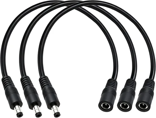 Vista 11 de Cable de extensión de alimentación de 14 AWG CC de 0.217 in x 0.098 in macho a hembra, cable de alimentación CC de alta corriente de 12 V/24 V
