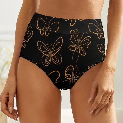 Vista 3 de Florally 3D Print High Waisted Underwear for Women Full Coverage Moisture Wicking Stretch Waistband Brief Panties