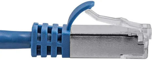 Vista 5 de Buhbo Cable Snagless de red Ethernet RJ45 blindado CAT7 de 1 pie 10Gbps 600 MHz (paquete de 10) azul