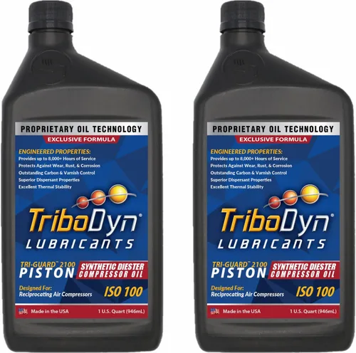 Vista 10 de Tri-Guard 2100 Aceite de compresor de aire sintético para compresores de pistón - 8,000 horas de vida, ISO 100 SAE 30 sin detergente (1 galón)