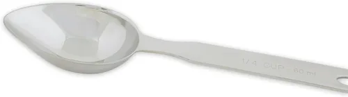 Vista 3 de RSVP International Endurance cuchara medidora ovalada, 1/4 taza, acero inoxidable